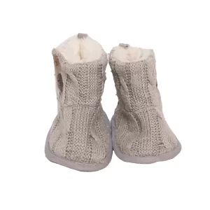 2000 grey knit slipper boots(24)