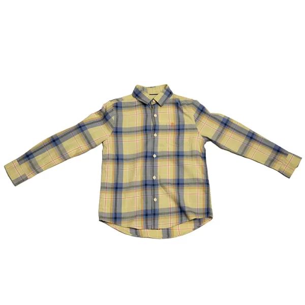 2500(21) yellow checked longsleeve shirt