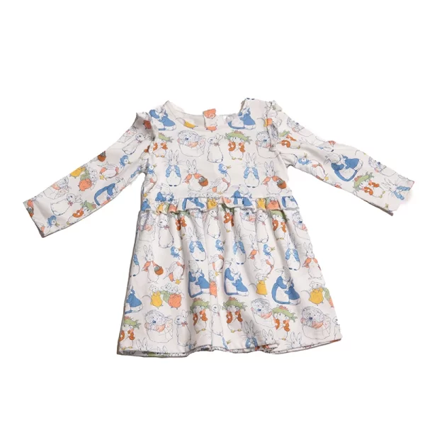 2500(3) baby cream peter rabbit dress